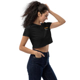 Organic Crop Top - "Undamaged By Society" - comes in two colors