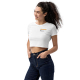 Organic Crop Top - "Undamaged By Society" - comes in two colors