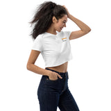 Organic Crop Top - "Undamaged By Society" - comes in two colors