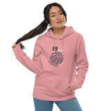 Essential eco hoodie - Basketball Junkie" - comes in Canyon Pink
