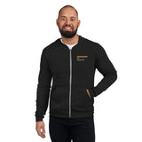 Unisex zip hoodie - "Undamaged By Society" - comes in two colors