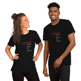 Unisex t-shirt - "caution! I engage in random acts of kindness" - comes in seven colors