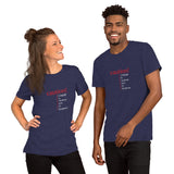 Unisex t-shirt - "caution! I engage in random acts of kindness" - comes in seven colors