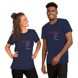 Unisex t-shirt - "caution! I engage in random acts of kindness" - comes in seven colors