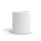 White glossy mug - "Indian sadhu + om"