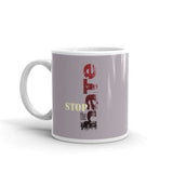 White glossy mug - "Stop the Hate"
