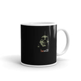 White glossy mug - "Be Still"