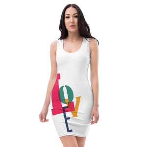 Sublimation Cut & Sew Dress - "Love" - comes in white