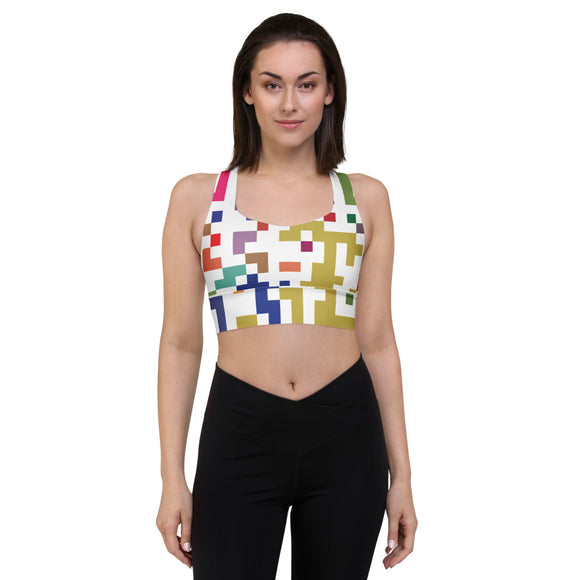 Longline sports bra - Pixels