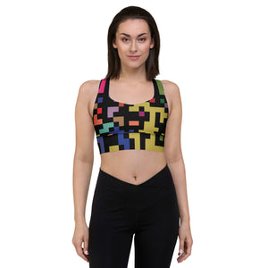 Longline sports bra - Pixels