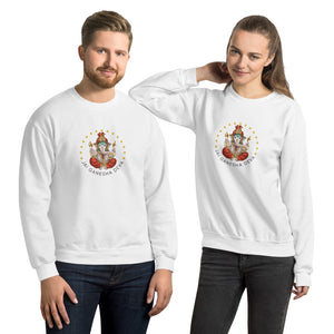 Unisex Sweatshirt - "Jai Ganesha Deva" - comes in White