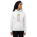 Unisex fleece hoodie - "Yoga 108" - comes in White