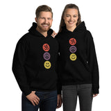 Unisex Hoodie - "om, peace, smile" - comes in two colors