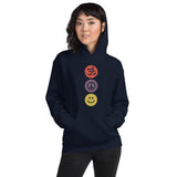 Unisex Hoodie - "om, peace, smile" - comes in two colors