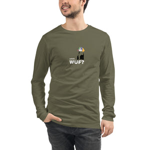 Unisex Long Sleeve Tee - "WUF" - comes in three colors.