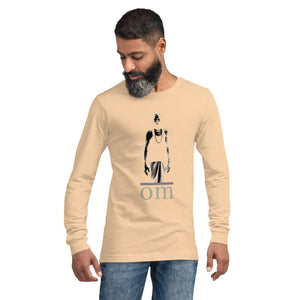 Unisex Long Sleeve Tee - "Indian Sadhu+om" - comes in two colors