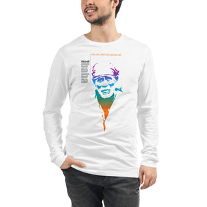 Unisex Long Sleeve Tee - "Shirdi Sai Baba" - comes in White