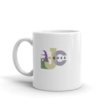 White glossy mug - "JC is Boss"