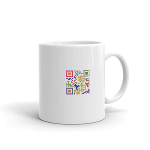 White glossy mug - "QR code for vantorik.store"