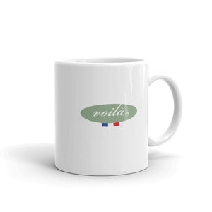 White glossy mug - "voila"