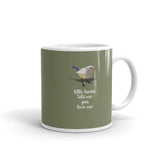 White glossy mug - "little birdie told me you love me"