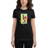 Women's short sleeve t-shirt - "Happy" - comes in four colors