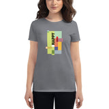 Women's short sleeve t-shirt - "Happy" - comes in four colors