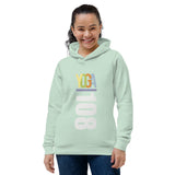 Women's eco fitted hoodie - "YOGA 108" - comes in Sage and ships from Latvia. Delivery may take up to 4 weeks.