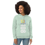 Women's eco fitted hoodie - "YOGA 108" - comes in Sage and ships from Latvia. Delivery may take up to 4 weeks.