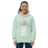 Women's eco fitted hoodie - "YOGA 108" - comes in Sage and ships from Latvia. Delivery may take up to 4 weeks.