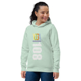 Women's eco fitted hoodie - "YOGA 108" - comes in Sage and ships from Latvia. Delivery may take up to 4 weeks.