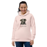 Women's eco fitted hoodie - "Jai Ganesha Deva" - comes in six colors and ships from Latvia. Delivery may take up to 4 weeks.