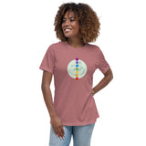 Women's Relaxed T-Shirt - "chakras+om" - comes in eight colors